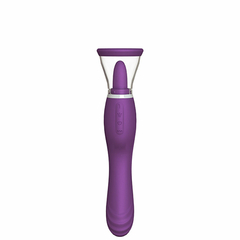 11066 | Vibrador Recarregável com Penetrador e Bomba Vaginal e Língua Estimuladora – GOOD VIBE TOYS- PLBS-1048 - E-VARIEDADES