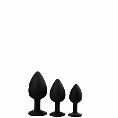 11189 | Kit com 3 Plugs em Silicone com Pedra – SEAMLESS BUTT PLUG STARTING KIT – RYTZ-977 - comprar online