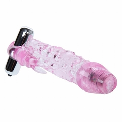 20047 | Capa Peniana com Duplo Vibrador - Vibro de Impacto - 14 cm - Baile - E-VARIEDADES