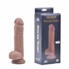 02239 | Pênis Realístico 18 cm Recarregável com 10 Modos de Vibração e Função de Intensidade de Vibração – ESCAPADE SILICONE DONG APHRODISIA -170204 - loja online