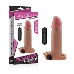 20162 | Pleasure X-Tender Series - Capa Peniana Extensora com Vibro - 17,5 x 4 cm - Lovetoy - comprar online