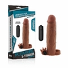 20168 | Pleasure X-Tender Series - Capa Extensora com Vibro Marrom - 20,8 x 5 cm - Lovetoy