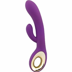 20557 | Vibrador Recarregável Jakiro em Puro Silicone com Dupla Estimulação - Lealso - loja online