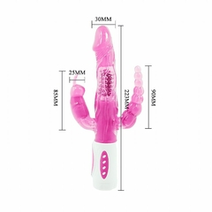 20628 | Vibrador Rotativo - Triplo Prazer - 3 em 1 - Bunny - Pretty Love - loja online