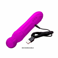 20630 | Vibrador de Ponto G - Abraham - Puro Silicone com Dupla Rotação - Pretty Love - E-VARIEDADES