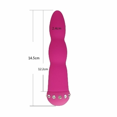 20775 | Vibrador Personal Toque Aveludado com Strass - 14 cm - Aphrodisia - loja online