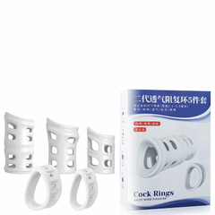 02955 | Kit com 5 Anéis de Alta Resistência Corretora do Prepúcio – COCK RINGS – CR-013