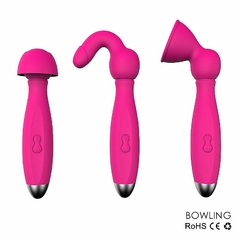 20803 | Varinha Mágica - Bowling com 3 Acessórios em Silicone - S-Hande - E-VARIEDADES