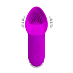 02356 | Vibrador Estimulador de Clitóris em Silicone com 7 Modos de Vibração e 7 Modos de Sucção - Pretty Love Isaac - Roxo - comprar online