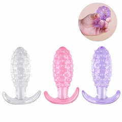 23586 | Plug Anal em Silicone / Com Textura de Bolinha - 10,5x3,5cm - SI