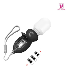 04263 | Mini Vibrador com Chaveiro com Cabeça Flexível e Vibração Multivelocidade - Preto - comprar online