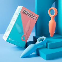 Imagem do 03501 | Plug Anal em Silicone com 10 Modos de Vibração e Anal de Segurança - Kisstoy Man Orville - Azul