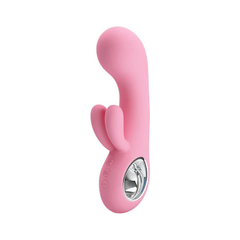 03857 | Vibrador Estimulador de Ponto G e Clitoris Recarregável com 7 Modos de Vibração - Pretty Love Chris | Valentine - Rosa Claro - comprar online