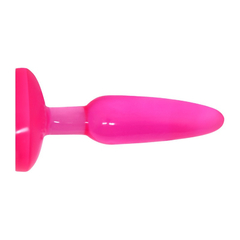 04437 | Plug Anal em Formato Cônico com Ventosa - Butt Plug Anal Toys - Rosa - comprar online