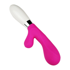 04795 | Vibrador com Estimulador Clitoriano em Silicone com 10 Modos de Vibração e Escalonamentos - XXOO G-Spot Silicone Vibrator - Rosa - loja online