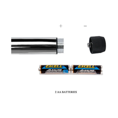 02151 | Vibrador Personal Multivelocidade de 17 cm Cromado - Passion Vibrator