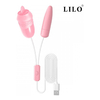 04846 | Cápsula Vibratória USB com 2 Bullets com 12 Modos de Língua Vai e Vem e Vibração - Lilo - Rosa