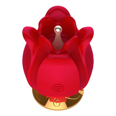 04589 | Estimulador de Clitóris Formato de Rosa com 3 Pontas Diferentes e 10 Modos de Vibração - Vermelho na internet