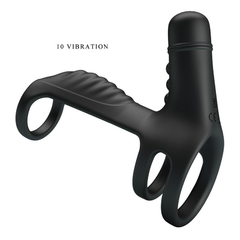 04910 | Anel Peniano com 3 Tamanhos de Anéis Diferentes para Prolongar a Ereção e 10 Modos de Vibração - Pretty Love Vibrating Penis Sling - loja online