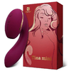 04052 | Vibrador Massageador com 3 Modos de Pulsação e 10 Modos de Vibração - Kisstoy Tina Mini - Vinho