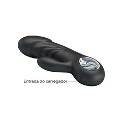 04859 | Vibrador Estimulador de Ponto G e Clítoris com 7 Modos de Vibração e Glande - Pretty Love Ansel - Preto