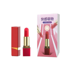 03760 | Vibrador Recarregável Formato Batom com 10 Modos de Vibração - Lipstick Vibrator - Vermelho - comprar online
