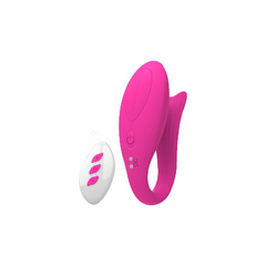 02686 | Vibrador Recarregável para Casal com Controle Wireless e 12 Modos de Vibração - Rosa - comprar online