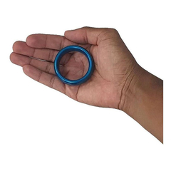 04207 | Anel Peniano em Aço Prolongador de Ereção e Retardador de Ejaculação com 4 cm Diâmetro - Tamanho P - Azul na internet