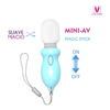 04285 | Mini Vibrador com Chaveiro com Cabeça Flexível e Vibração Multivelocidade - Azul