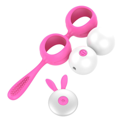 03321 | Bolas para Pompoar em Silicone com 12 Modos de Vibração e Controle Remoto Sem Fio - Vibrating Egg - Rosa - comprar online