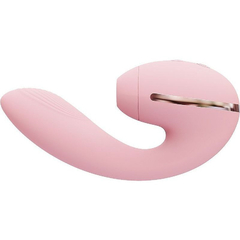 04051 | Vibrador Massageador com 3 Modos de Pulsação e 10 Modos de Vibração - Kisstoy Tina Mini - Rosa - E-VARIEDADES