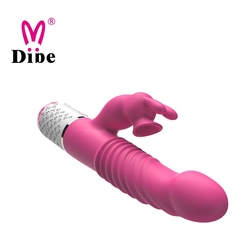 Imagem do 04801 | Vibrador com 7 Modos de Vibrações e Vai e Vem, Estimulador Clitoriano com Orelhas e Aquecimento na Glande - Dibe Orgasm Clitoral Super Vibrators - Magenta