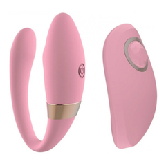 01937 | Vibrador em Silicone para Casal com Controle Remoto e 10 Modos de Vibração - Swan Vibrating Egg - Rosa