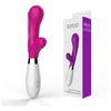 04795 | Vibrador com Estimulador Clitoriano em Silicone com 10 Modos de Vibração e Escalonamentos - XXOO G-Spot Silicone Vibrator - Rosa