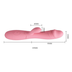 03708 | Vibrador com Glande, Estimulador Clitoriano em Formato de Flor e 30 Modos de Vibrações - Pretty Love Snappy - Rosa - loja online