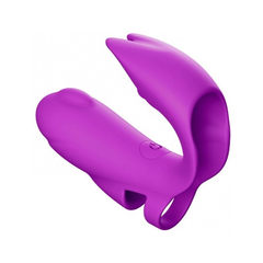 Imagem do 04786 | Dedeira Estimuladora de Clitoris e Ponto G com 7 Modos de Vibração - Dibe Abby - Roxo