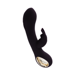 00163 | Vibrador Ponto G Com Alça em Metal Dourado, Possui 10 Modos de Vibrações e Aquecimento - Dini - Preto - comprar online