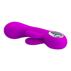 04381 | Vibrador Estimulador de Ponto G e Clitoris Recarregável com 7 Modos de Vibração - Pretty Love Chris | Valentine - Roxo - E-VARIEDADES