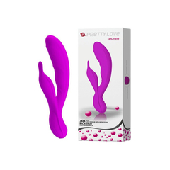 00424 | Vibrador Estimulador de Ponto G e Clitóris Recarregável em Silicone com 30 Modos de Vibração - Pretty Love Bliss - Roxo - comprar online