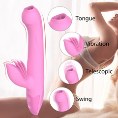 03360 | Dibe Sex Massager - Vibrador Estimulador de Ponto G e Clitóris com Movimentos Vai e Vem, Rotação, 7 Modos de Vibração e Função de Aquecimento - Roxo - E-VARIEDADES