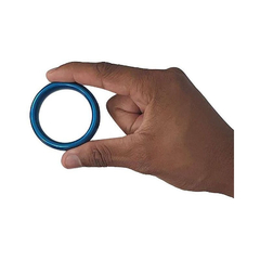 04208 | Anel Peniano em Aço Prolongador de Ereção e Retardador de Ejaculação com 4,5 cm Diâmetro - Tamanho M - Azul - comprar online