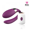 02287 | Vibrador para casal Recarregável em Silicone com 7 Vibrações e Controle Remoto sem Fio - Dibe - Roxo