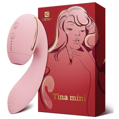 04051 | Vibrador Massageador com 3 Modos de Pulsação e 10 Modos de Vibração - Kisstoy Tina Mini - Rosa