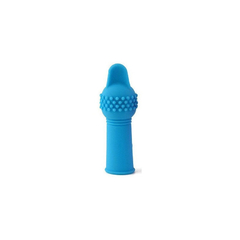 03292 | Dedeira Vibratória em Silicone com Saliências Massageadoras - Azul - comprar online