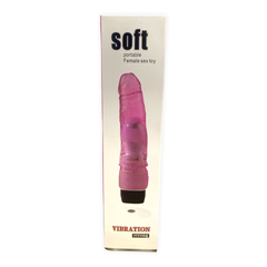 04289 | Vibrador de Ponto G no Formato de Pênis Realístico com Vibração Multivelocidade - Soft Portable Female Sex Toy - 11,7 x 3,5 cm - Rosa