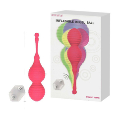 02701 | Bolas de Pompoar Inflável Recarregável Wireless com 7 Modos de Vibração - Inflatable Kegel Ball