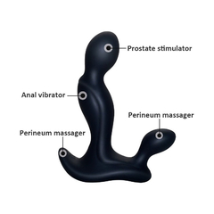 00202 | Massageador de Próstata e Períneo Sinuoso Recarregável com 7 Modos de Vibração - Silicone Toy Small Nun - comprar online