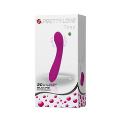 03866 | Vibrador Estimulador de Ponto G Recarregável em Soft Touch com 30 Modos de Vibração - Pretty Love Tony - 16 x 3,1 cm