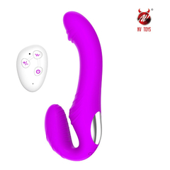 03922 | Penetrador Strapless com Plug Vaginal, Controle Remoto e 10 Níveis de Vibrações - NV Toys Roma - Roxo - comprar online