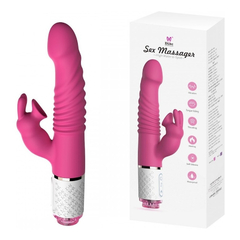 04801 | Vibrador com 7 Modos de Vibrações e Vai e Vem, Estimulador Clitoriano com Orelhas e Aquecimento na Glande - Dibe Orgasm Clitoral Super Vibrators - Magenta